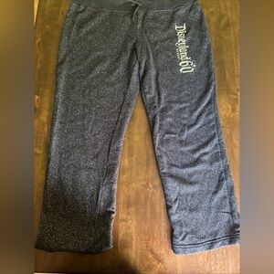 Disneyland Resort Crop Sweatpants Gray‎ Diamond 60th Anniversary Sz XL